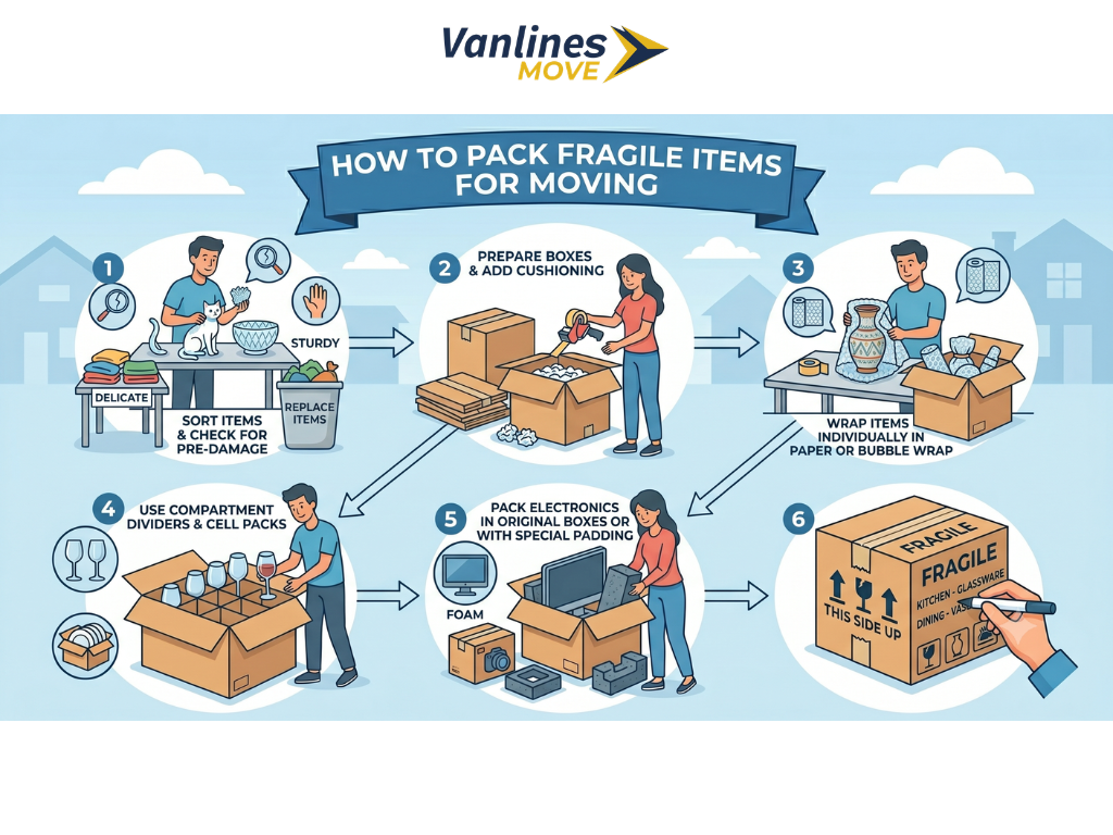 Person carefully wrapping fragile glassware in bubble wrap for moving